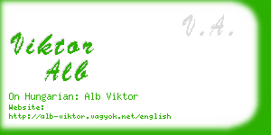 viktor alb business card